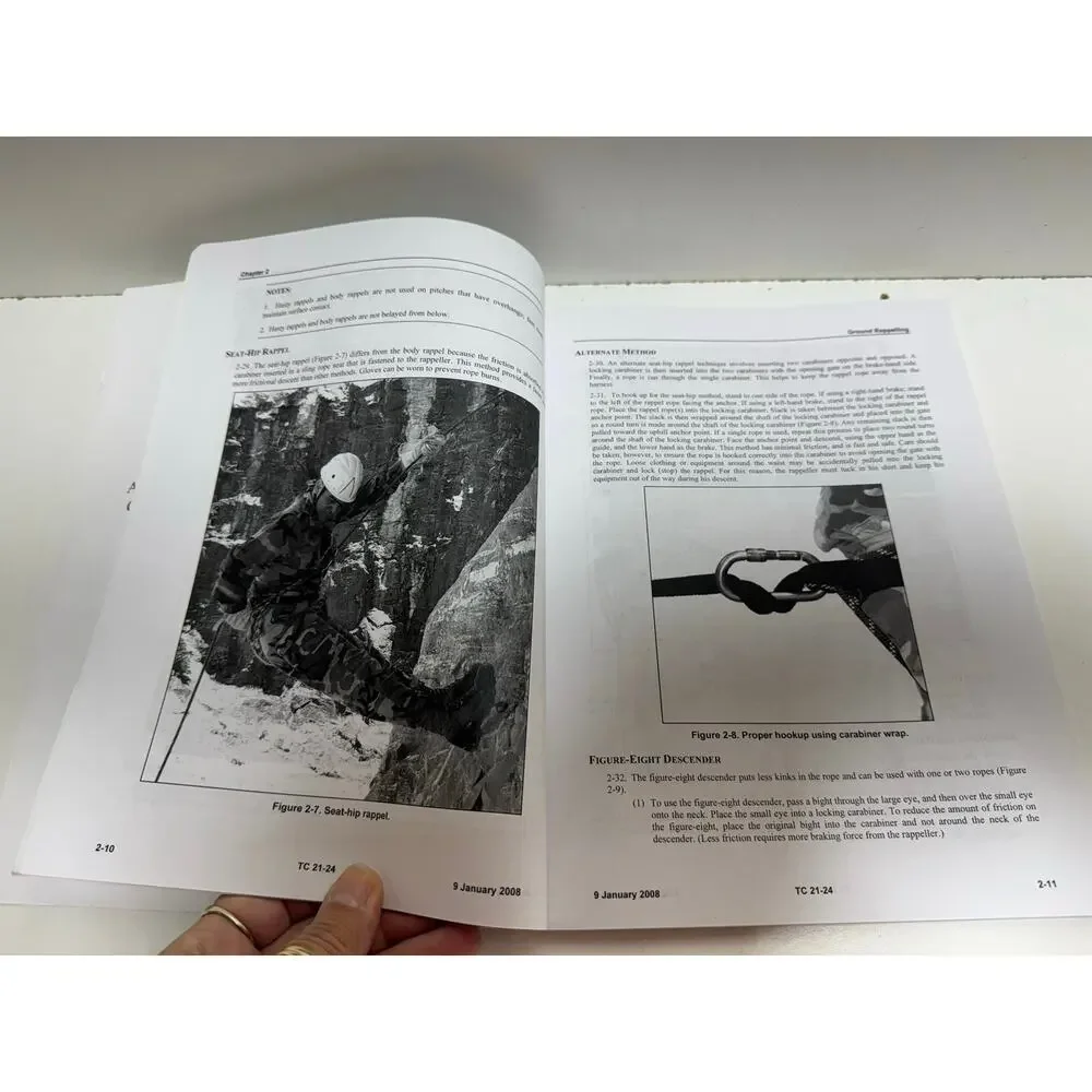 Training Circular TC 21-24 Rappelling January 2008 US Army Military Paperback